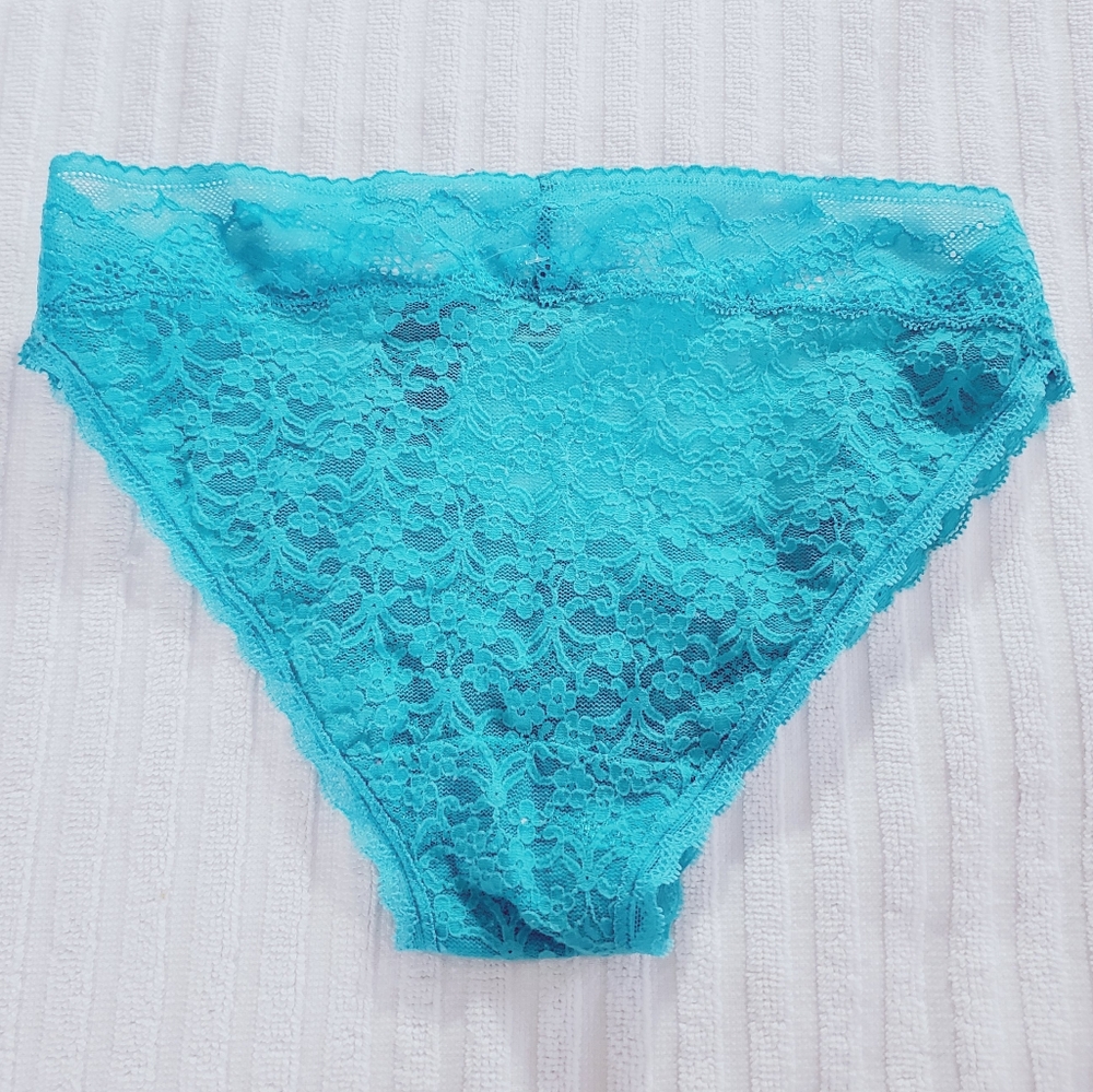 AERIE Low Rise Cheeky Lace Panty In Mint Blue - Picture 5 of 9